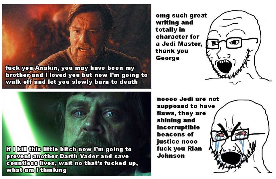 This meme is a humorous exchange between two characters, Obi-Wan Kenobi and Darth Vader, from the Star Wars franchise. The image shows a split-screen with Obi-Wan's quote "Never tell me the odds" from the movie A New Hope, but with a new twist: it's Darth Vader saying it, and it's followed by a sarcastic response from Obi-Wan saying "Never tell me the odds... of you living through this conversation with your life."